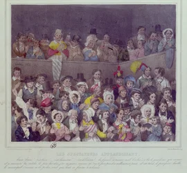 Zuschauer applaudieren im Theater